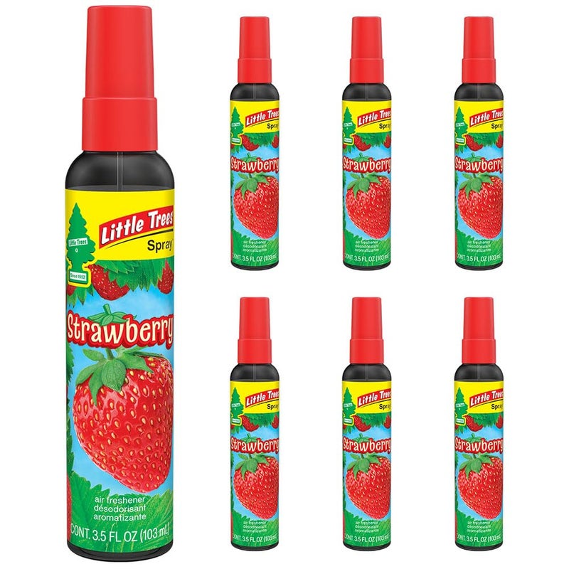 ليتل تريز معطر هواء السيارة من ليتل تريز. يوفر SPRAY رائحة طويلة الأمد للسيارة أو المنزل. نضارة أثناء التنقل. الفراولة 6 معطرات الجو - Image 2